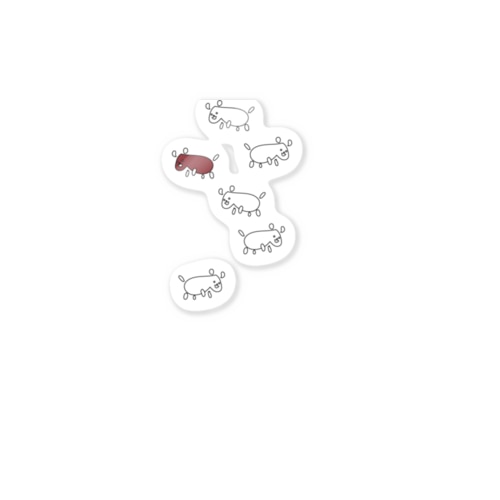 いぬだらけ Sticker