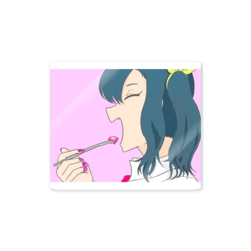 パフェを食べる子 Sticker