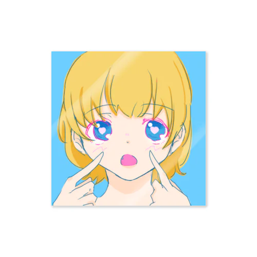 ニコッとしてほしい落書きちゃん Sticker