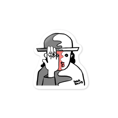 ハット帽の男 Sticker
