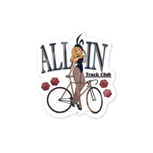 "ALL IN -Track Club-" Sticker