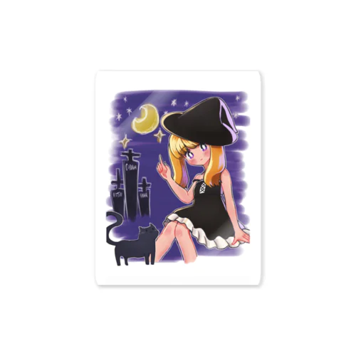 ねこと魔女っ子 Sticker