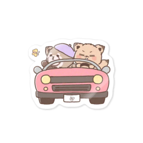 レッサーパンダとキツネくん Sticker