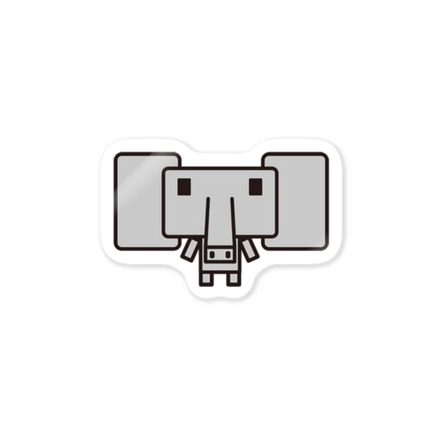 キューブ型ぞうさん Sticker