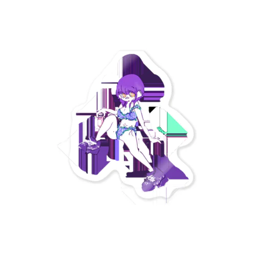 現実逃避ガール 💜 Sticker