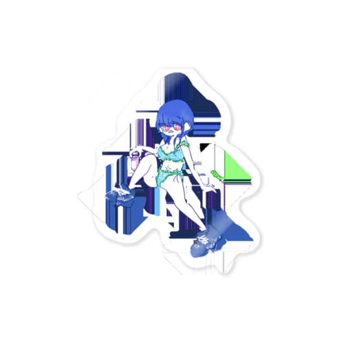 現実逃避ガール 💙 Sticker