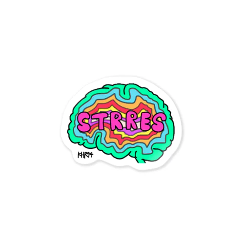ストレス脳 Sticker