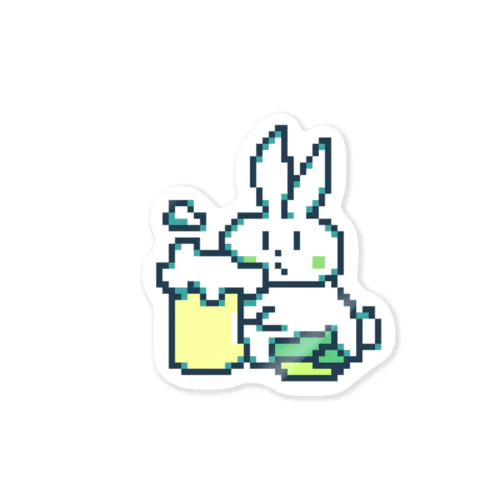 usagi on the beer Sticker