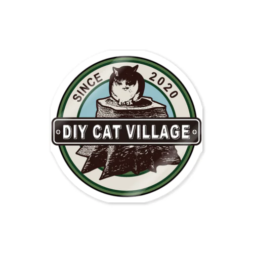 ロゴ DIY Cat Village ステッカー