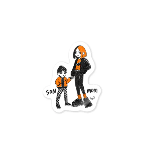 🧡🖤 Sticker