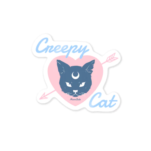 【MOON SIDE】 Creepy Cat #Pink*Blue ステッカー Sticker