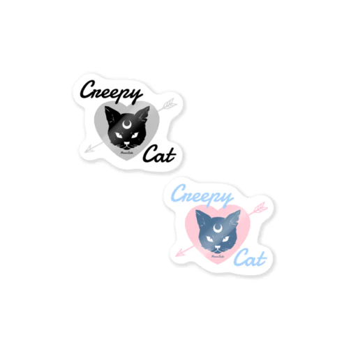 【MOON SIDE】 Creepy Cat ステッカーセット Sticker