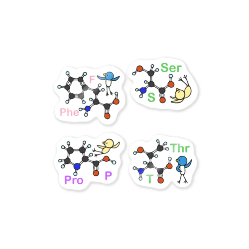 アミノ酸ぴよステッカー４ ステッカー