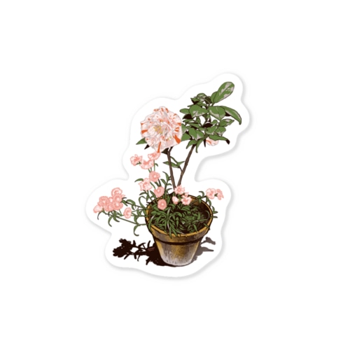 雪椿と撫子 Sticker