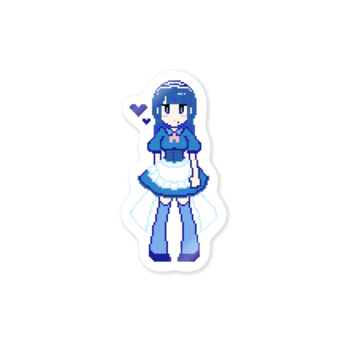 青いメイドさん Sticker