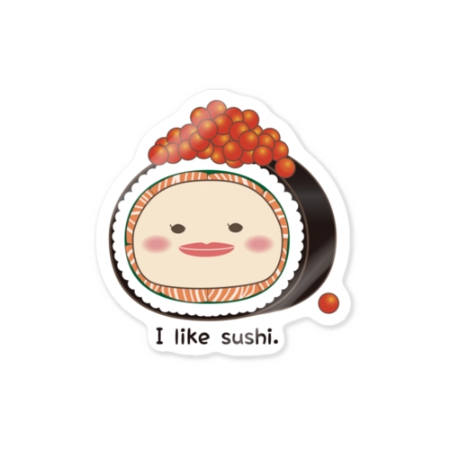 巻き寿司ベニコさん【I like sushi.】 Sticker