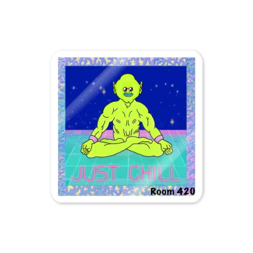 Room 420 JUST CHILL ステッカー