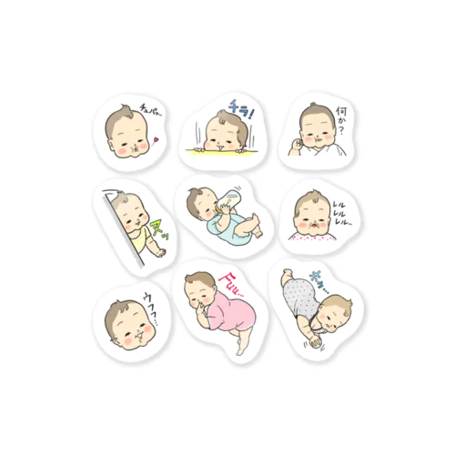 赤子ステッカー９枚セット Sticker