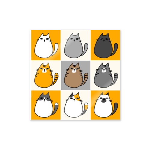 9パネル猫 Sticker