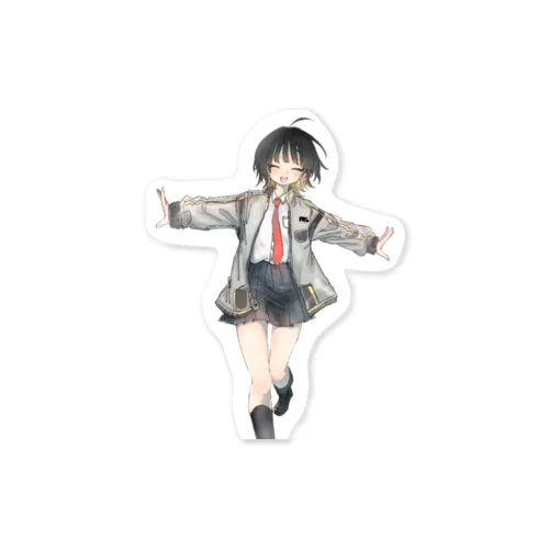 制服ジャージ女の子ステッカー Sticker