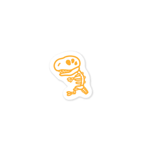 きょうりゅうくんの骨 オレンジ Sticker