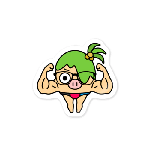 巨愛島〜びっくあいらんど〜　マスコットキャラクター　びあら Sticker