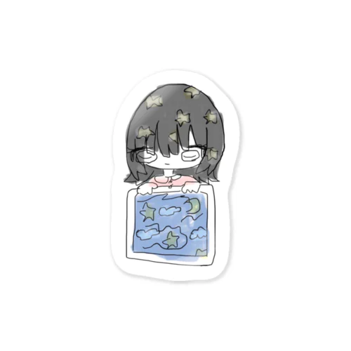 寝る女 Sticker