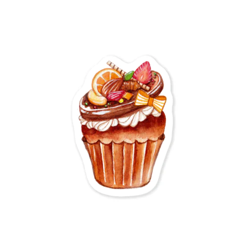 【cute！】カップケーキのステッカー① Sticker