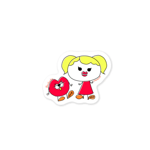 ぶちゅちゅとはちゃこ Sticker