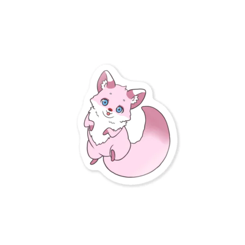 春キツネ_4月 Sticker