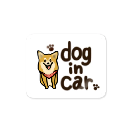 dog in car ☺︎ ステッカー