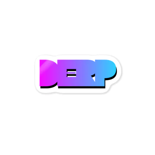 Team DERP Logo 3D Sticker