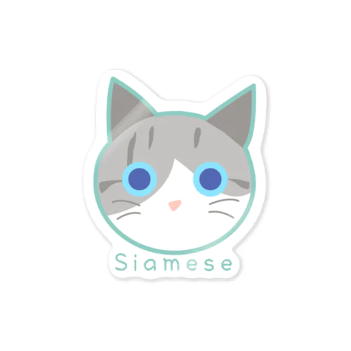 シャムトラ猫 Sticker