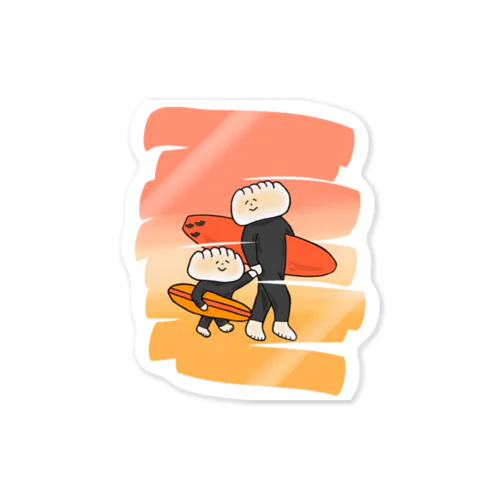 ぎょーざの子&ダディ SUNSET Sticker