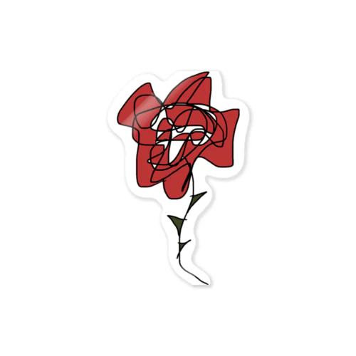 thinking rose Sticker