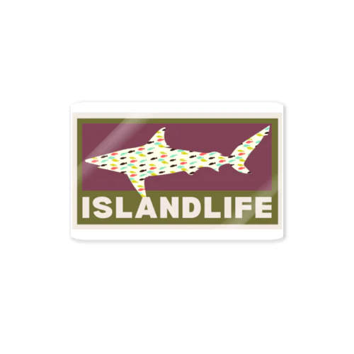 Islandlife　colorfulshark ステッカー