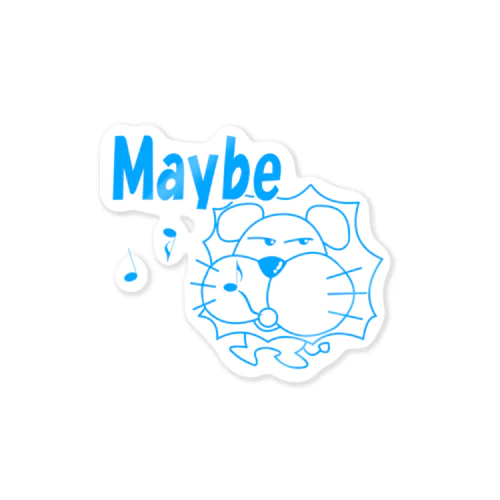 ライオン君 Maybe ブルー Sticker