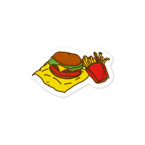 ネコックさんのハンバーガー Sticker