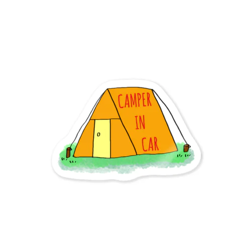 CAMPER IN CAR Sticker