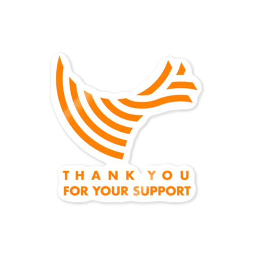 THANK YOU FOR YOUR SUPPORT / ORANGE ステッカー