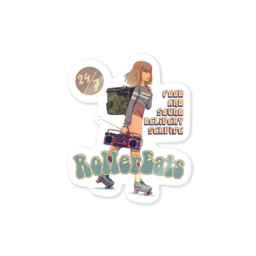 "ROLLER EATS" Sticker