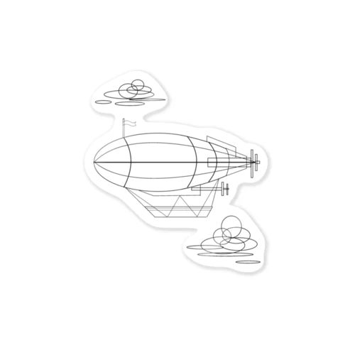 飛行船 ステッカー