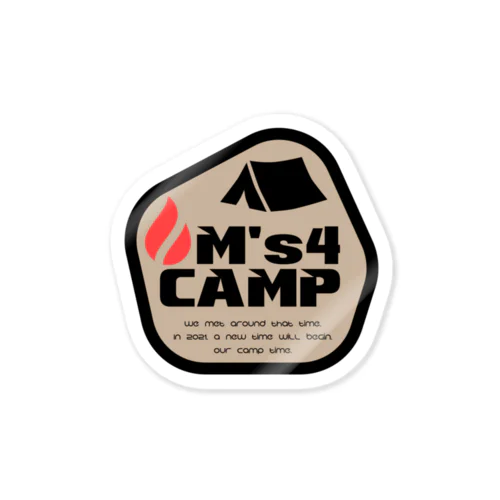 M's4CAMP カーキ ステッカー