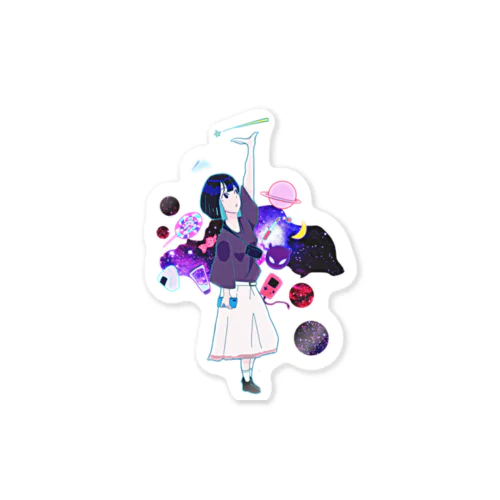 Galaxy Candy Sticker