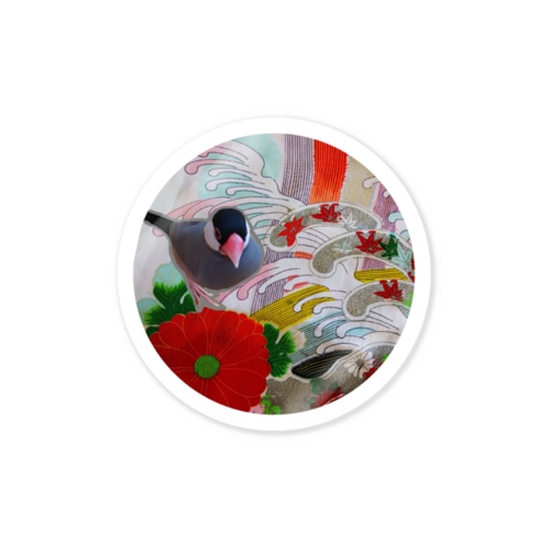 和柄な文鳥さん Sticker