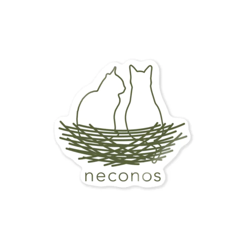 neconos LOGO (G) ステッカー