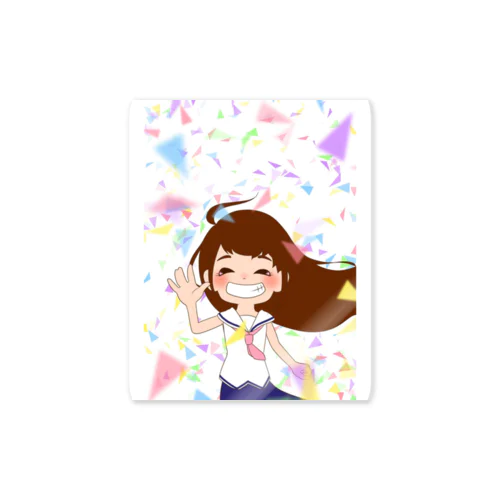 happy  girl Sticker