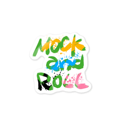 MOCK and ROLL 手書きロゴ ステッカー