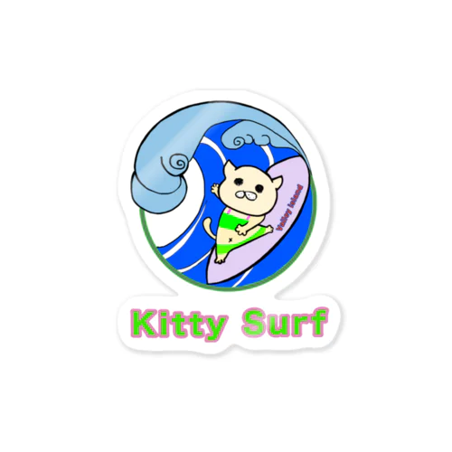 Kitty surf Sticker