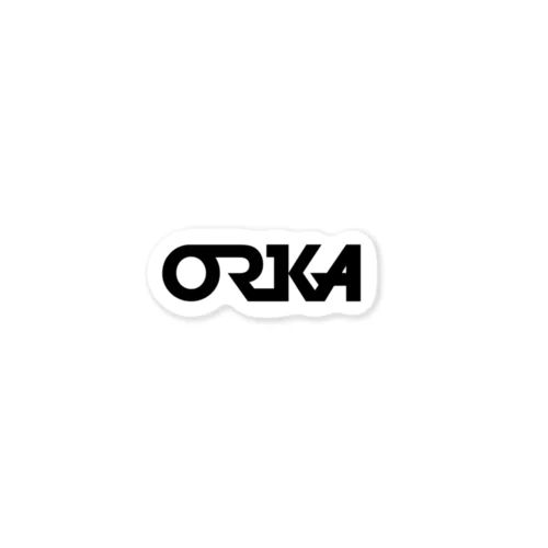 ORIKA Text Logo black ステッカー